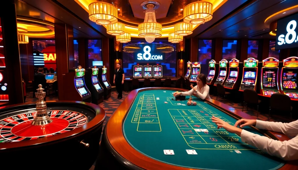 Play at S8.COM while enjoying thrilling casino games in a luxurious environment.