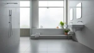 Stilvolle sonni Duschkabine 80x80 in modernem Badezimmer mit eleganten Details.