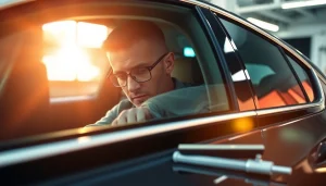 Tinting a vehicle with window tint near me at a professional auto shop.