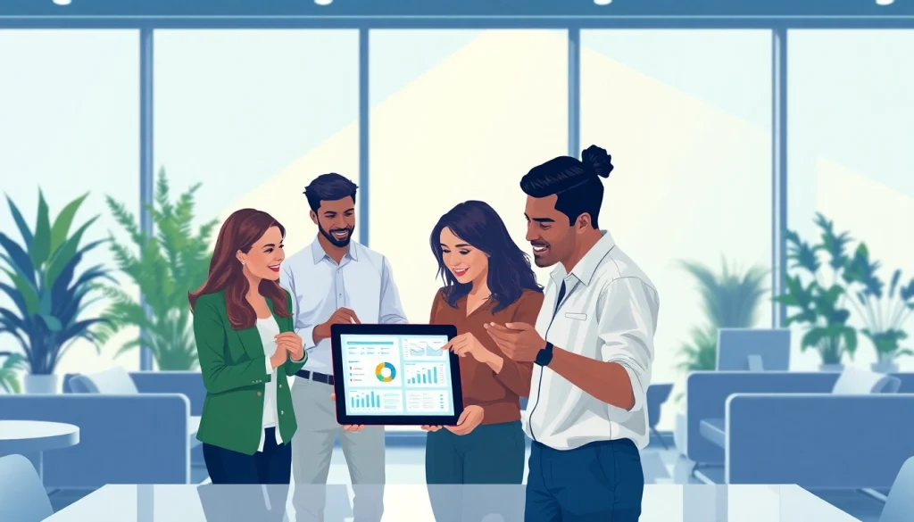 Recruiters showcasing the best sales recruiting agency working in a modern office setting.