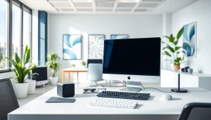 zirvegrupbilgisayar modern ofis ortamında profesyonel bir bilgisayar kurulumunu sergiliyor.