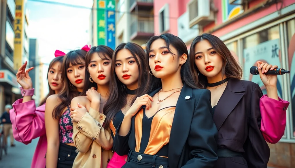 Engaging portrait of blackpink members showcasing their unique styles and vibrant personalities.