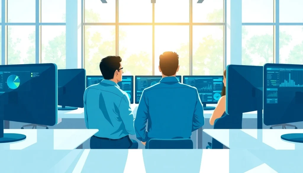 Efficient team showcasing Managed it service readiness in a modern workspace.