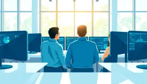 Efficient team showcasing Managed it service readiness in a modern workspace.