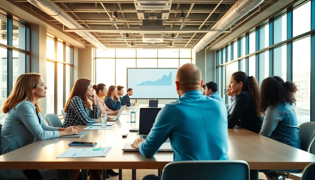 Engaged participants in a workforce development seminar fostering collaboration and learning.