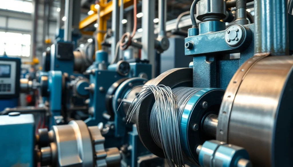 Wire Manufacturer showcasing precision machinery in a professional manufacturing facility.