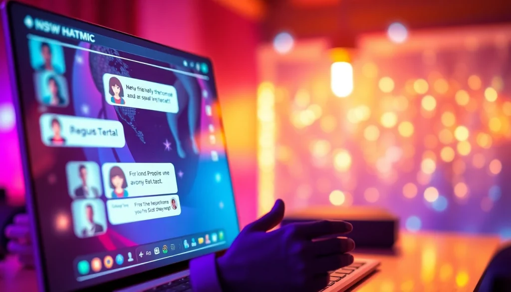 Flirtatious NSFW AI chat interface showcasing dynamic avatars and engaging conversations.