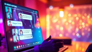 Flirtatious NSFW AI chat interface showcasing dynamic avatars and engaging conversations.