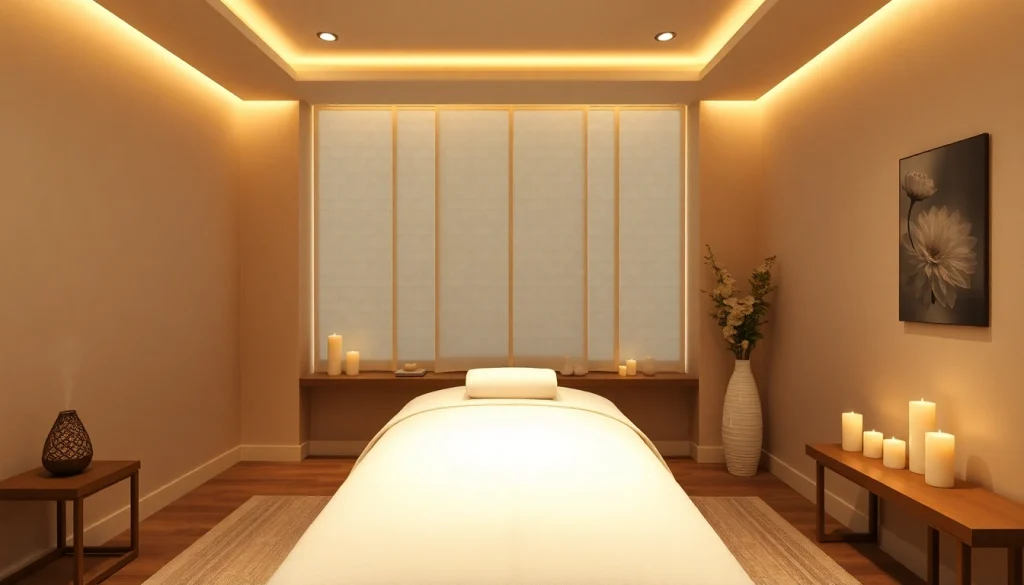 따뜻한 색조와 편안한 요소가 어우러진 포항스웨디시 마사지 룸입니다.